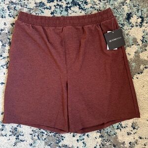 Beyond Yoga Men's Maroon Athletic Shorts